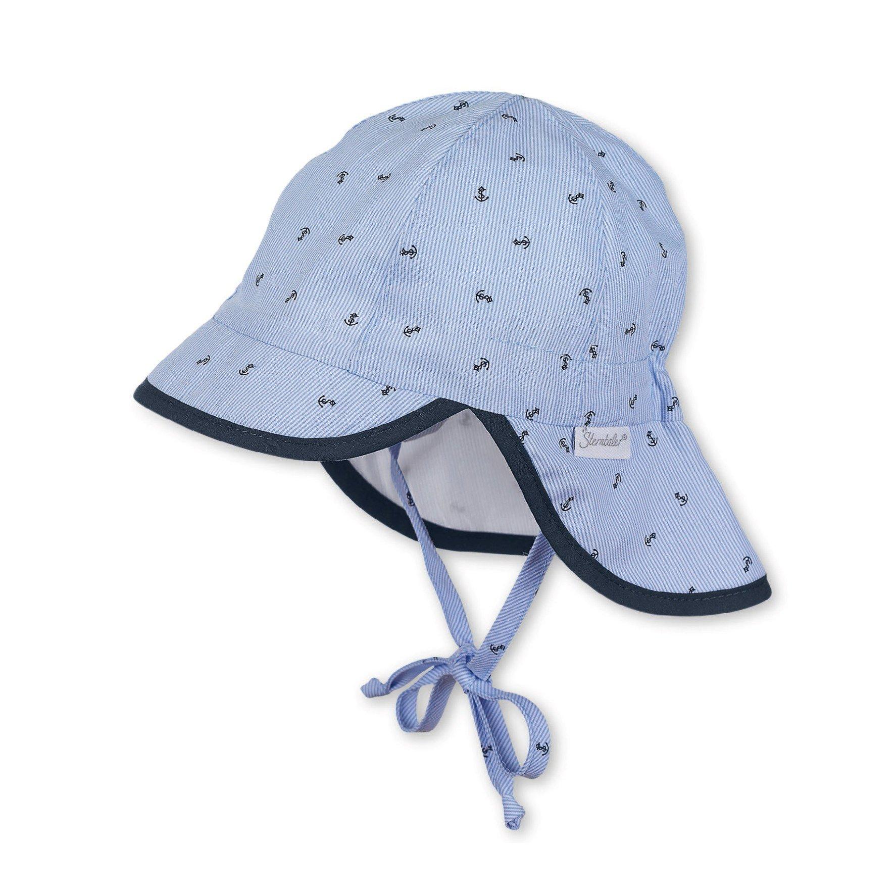 Sterntaler  Baby Schirmmütze mit Nackenschutz Himmelblau UV30 