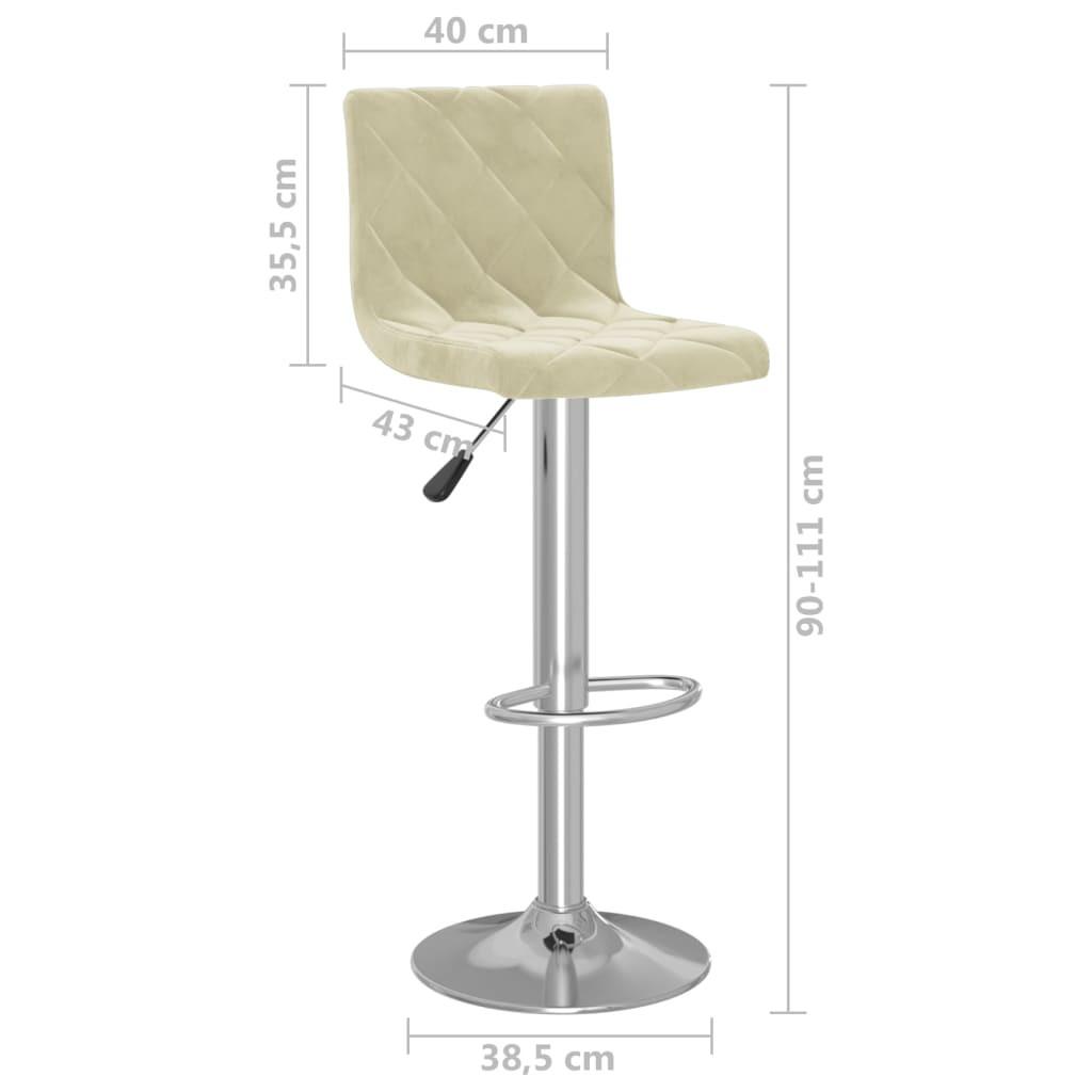 VidaXL Tabouret de bar velours  