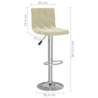 VidaXL Tabouret de bar velours  