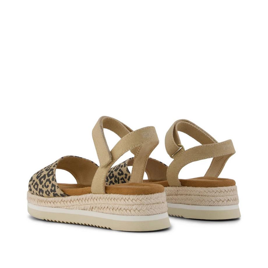 TOMS Infradito con zeppa Diana a stampa leopardo  