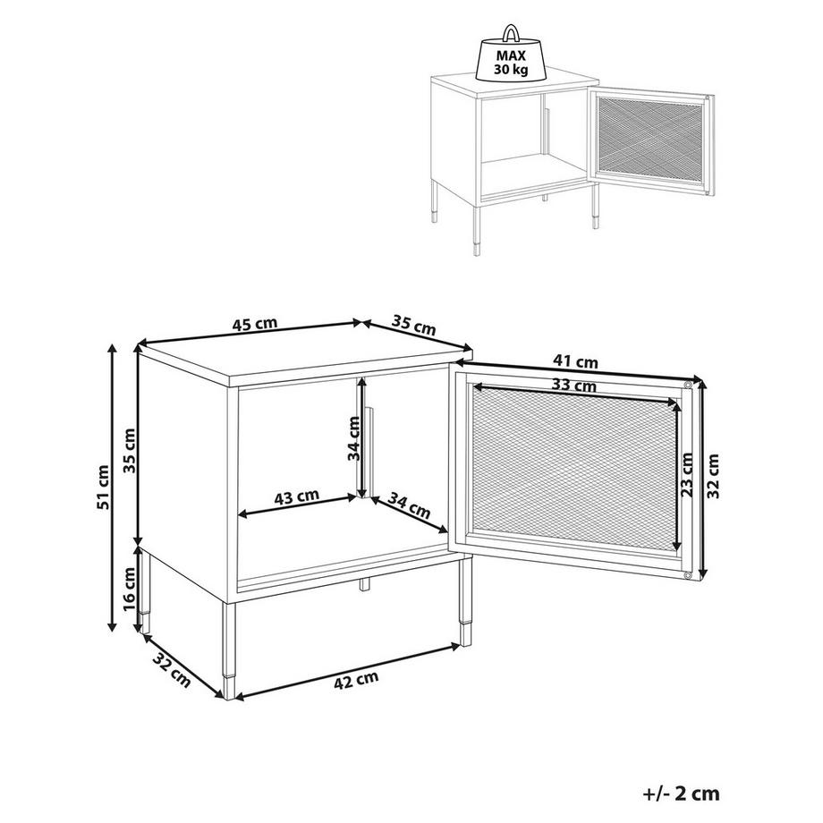 Beliani Comodino en Acciaio  OSSETT  