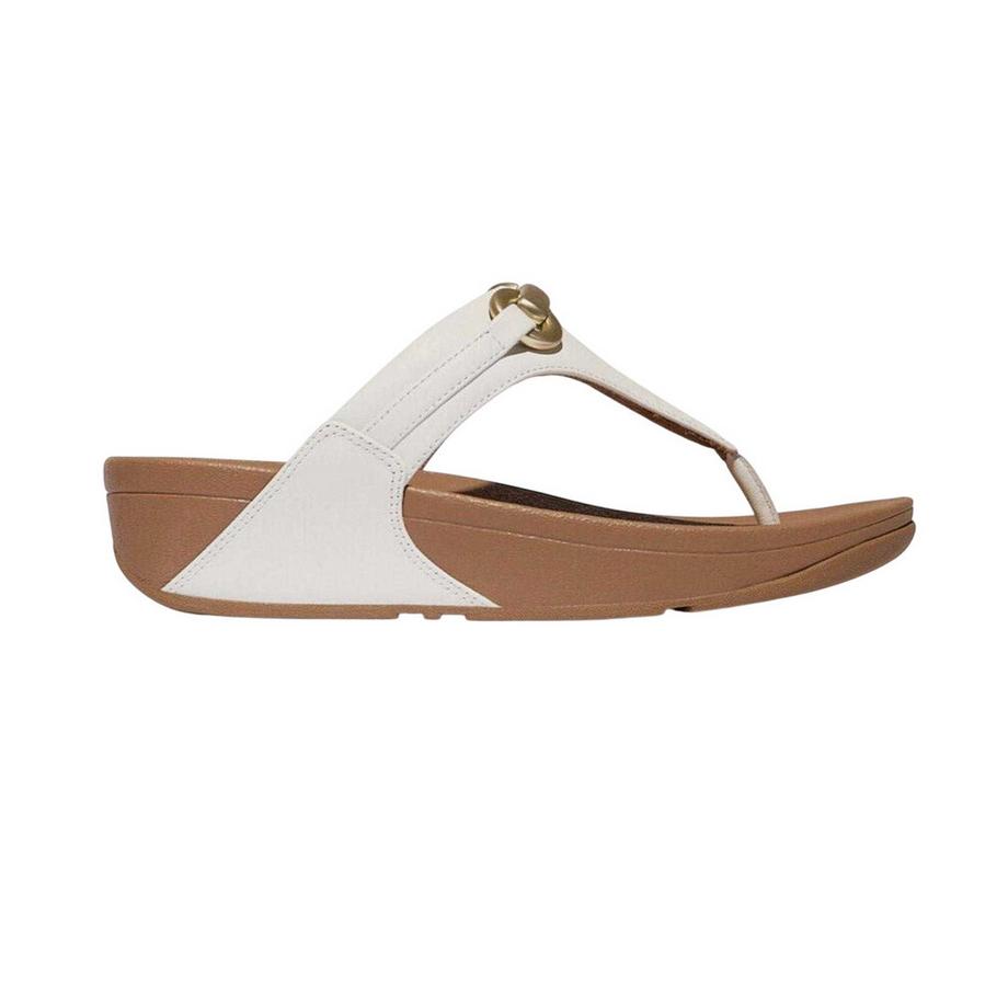 fit flop Leder T-Riemen Sandale mit Bit-Detail  