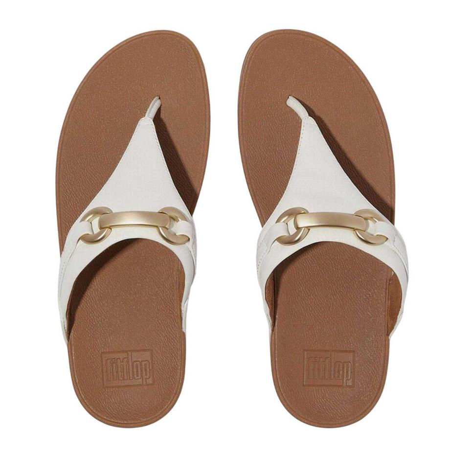 fit flop Leder T-Riemen Sandale mit Bit-Detail  