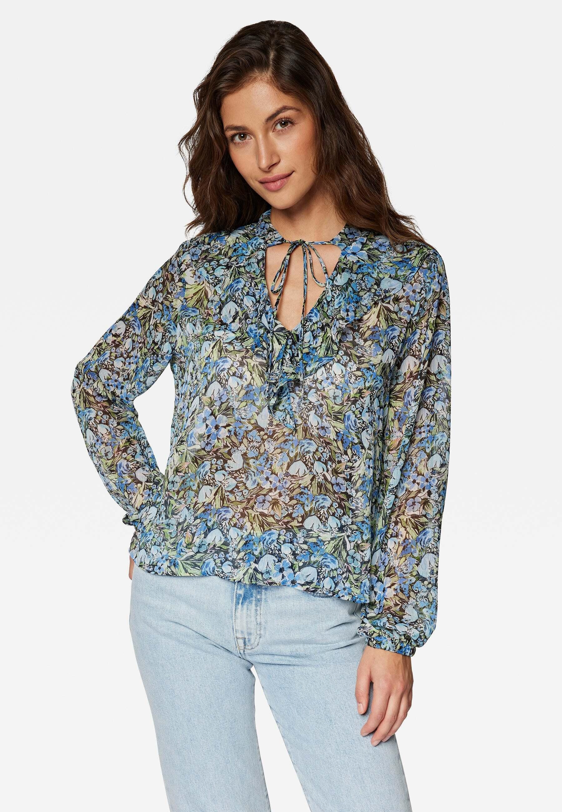 Image of Blusen Chiffon Blouse Damen Blau M