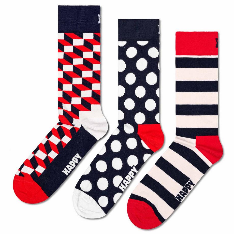 Happy Socks Socken 3er Pack Bequem sitzend  
