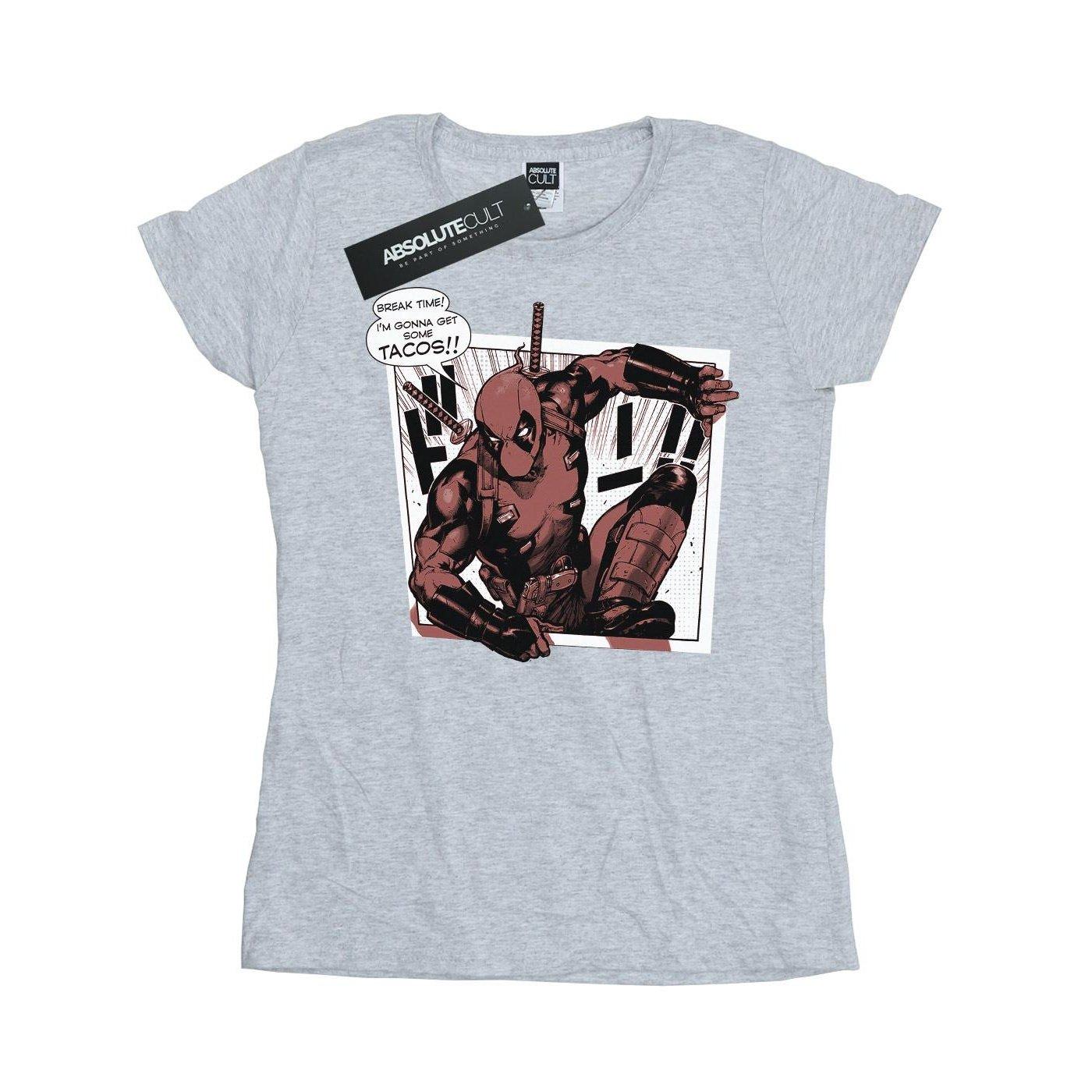 Image of Deadpool Breaktime Tacos Tshirt Damen Grau XXL