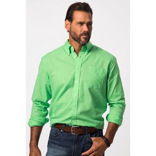 JP1880  Leinenmixhemd, Langarm, Buttondown-Kragen, Modern Fit 