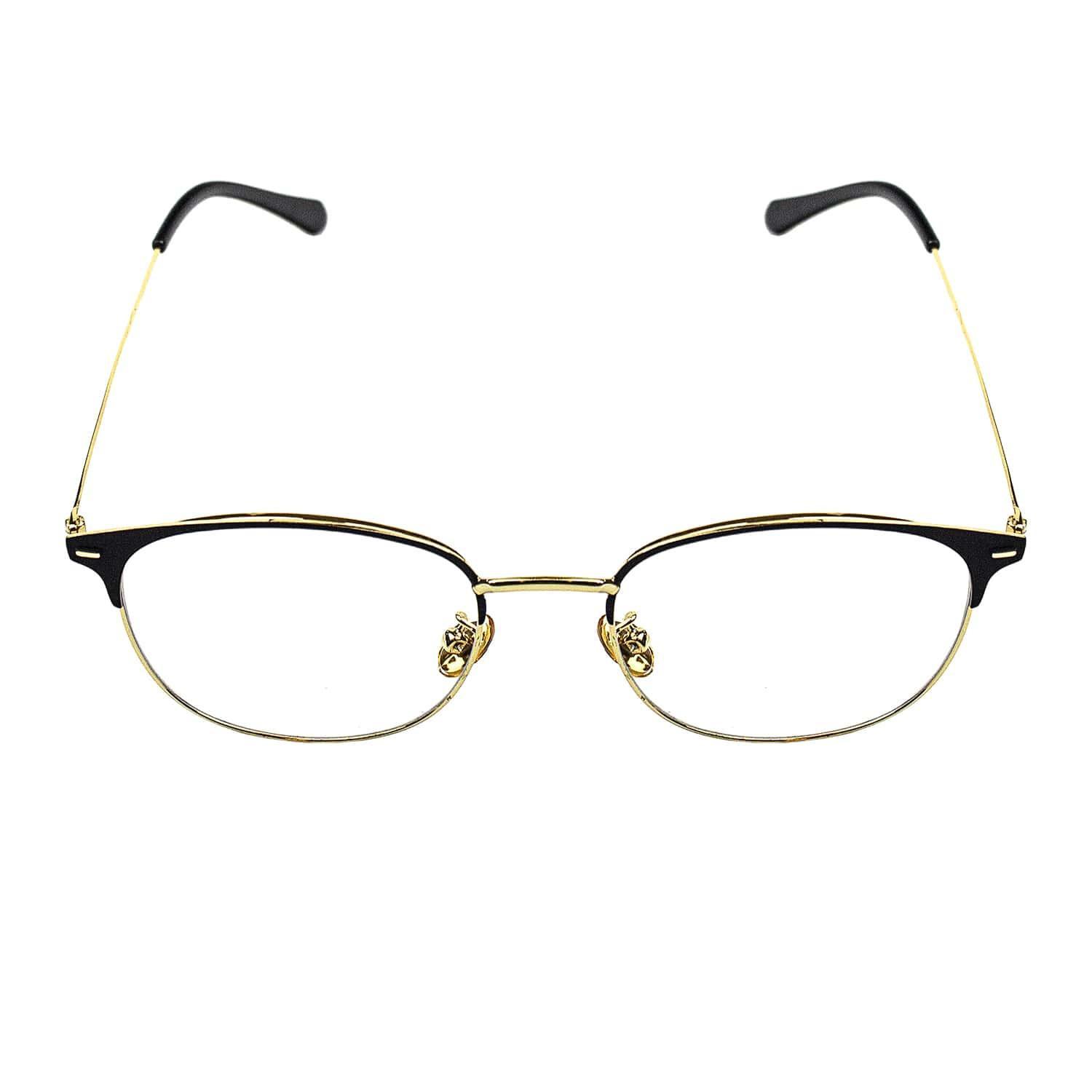 eStore  Lunettes Anti Lumière Bleue, Clubmaster - Noir / Or 