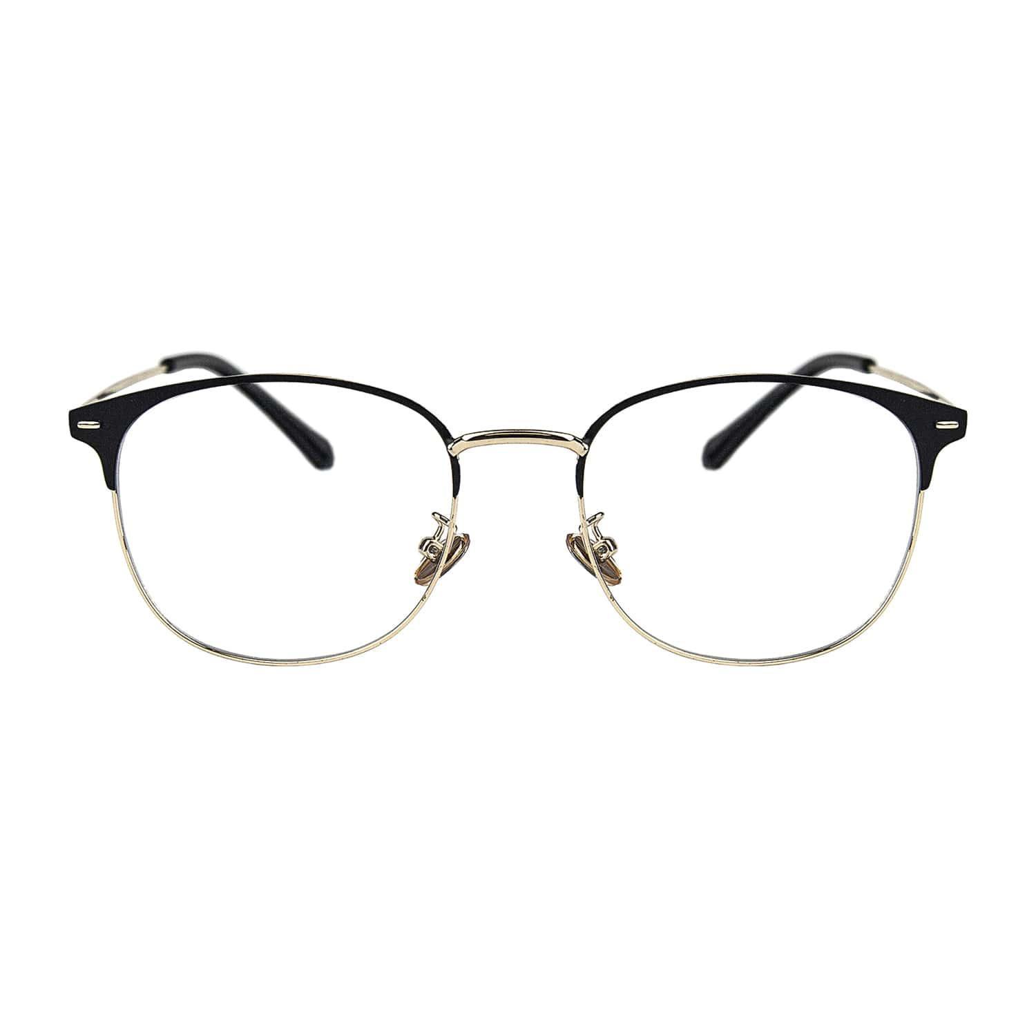 eStore  Lunettes Anti Lumière Bleue, Clubmaster - Noir / Or 