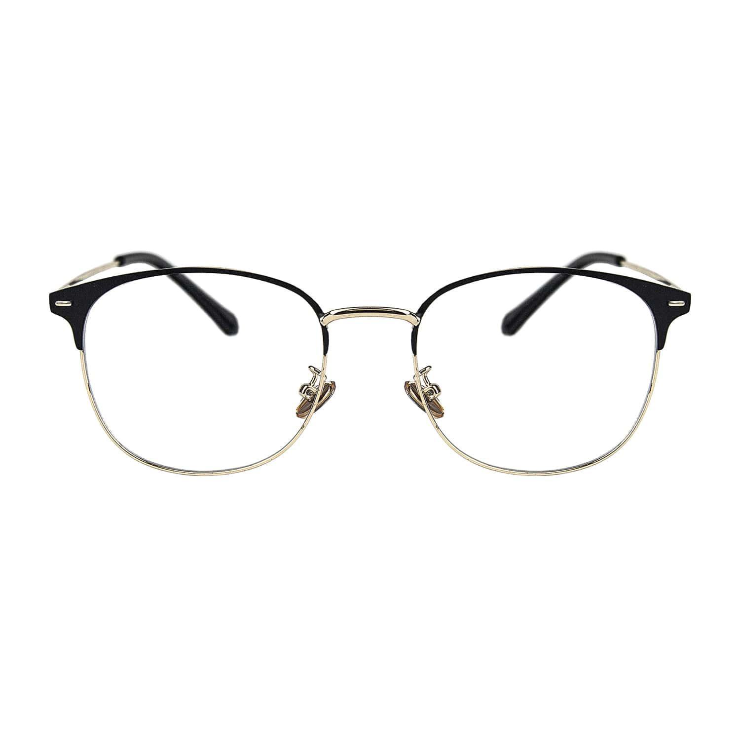 eStore Occhiali Anti Luce Blu Clubmaster Nero Oro  