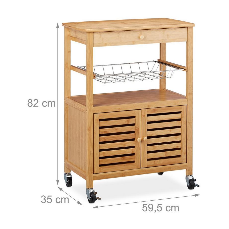 Northix Carrello da cucina con contenitore  