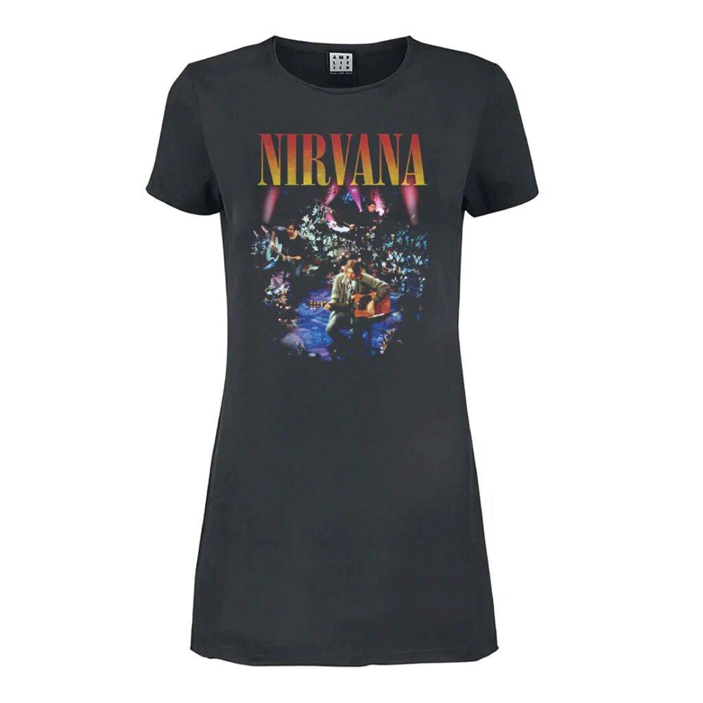 Image of Live In New York Tshirtkleid Damen Charcoal Black XS