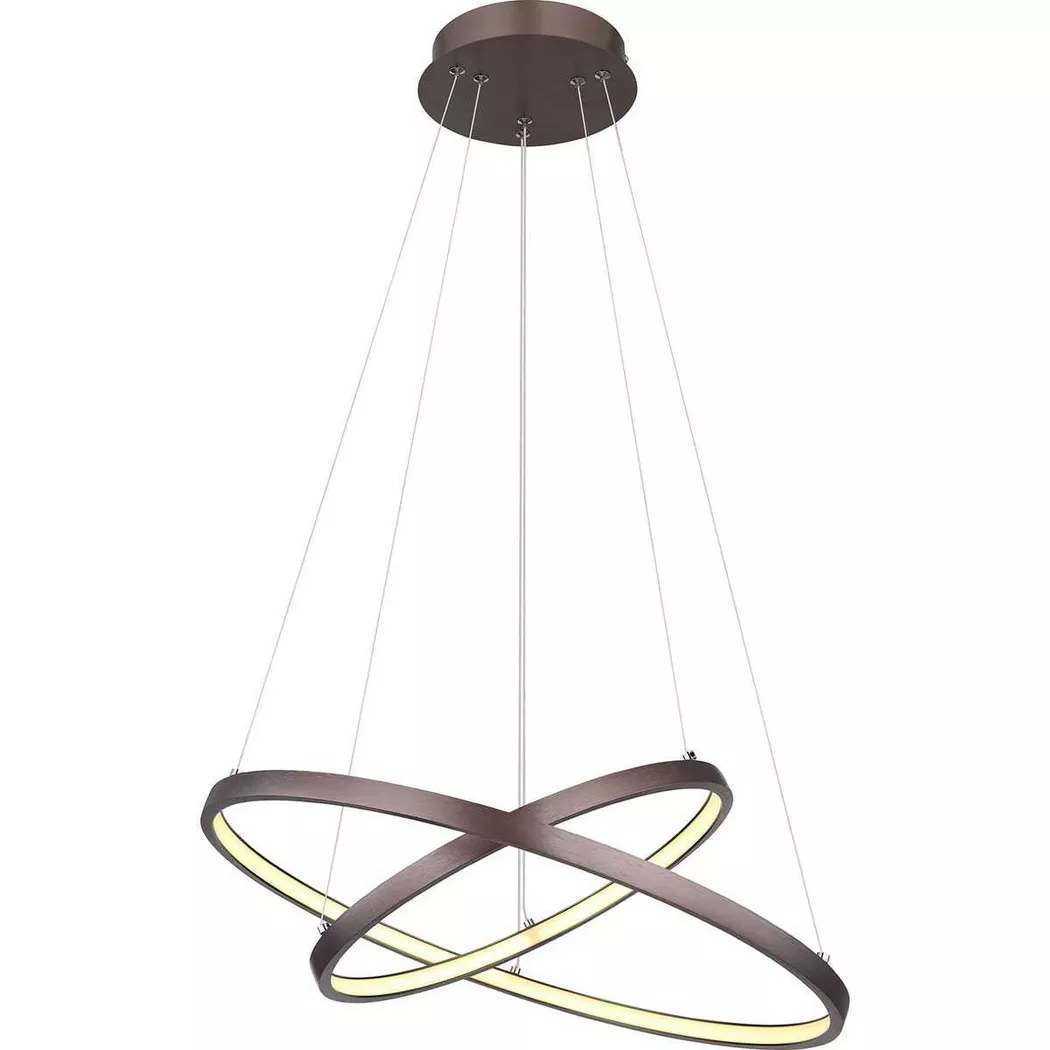 mutoni light – Hängeleuchte Ralph Metall kaffee matt LED 51, One Size