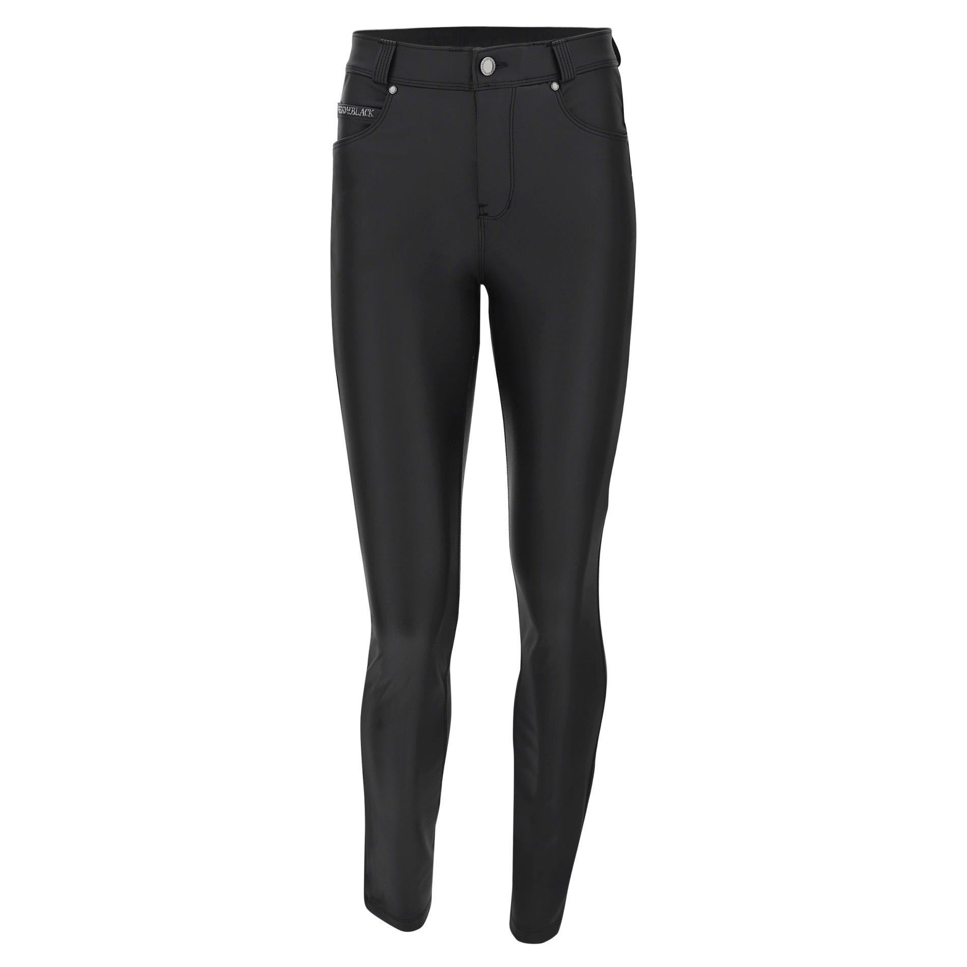 Image of Classic Faux Leather Pants Unisex Schwarz L
