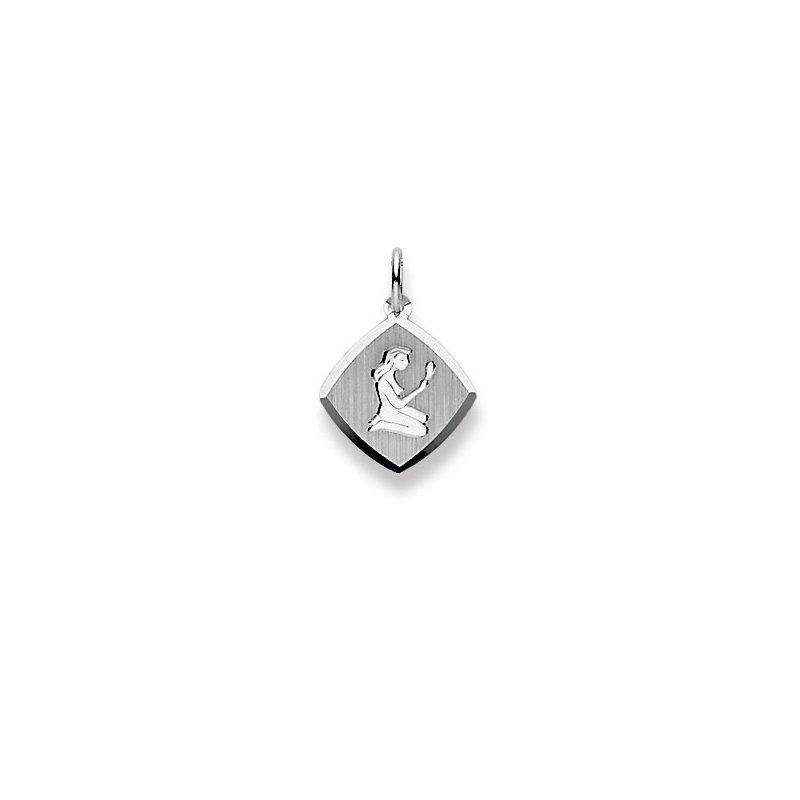 Image of Anhänger Sternzeichen Jungfrau Weissgold 750, 19x13mm Damen Silber ONE SIZE