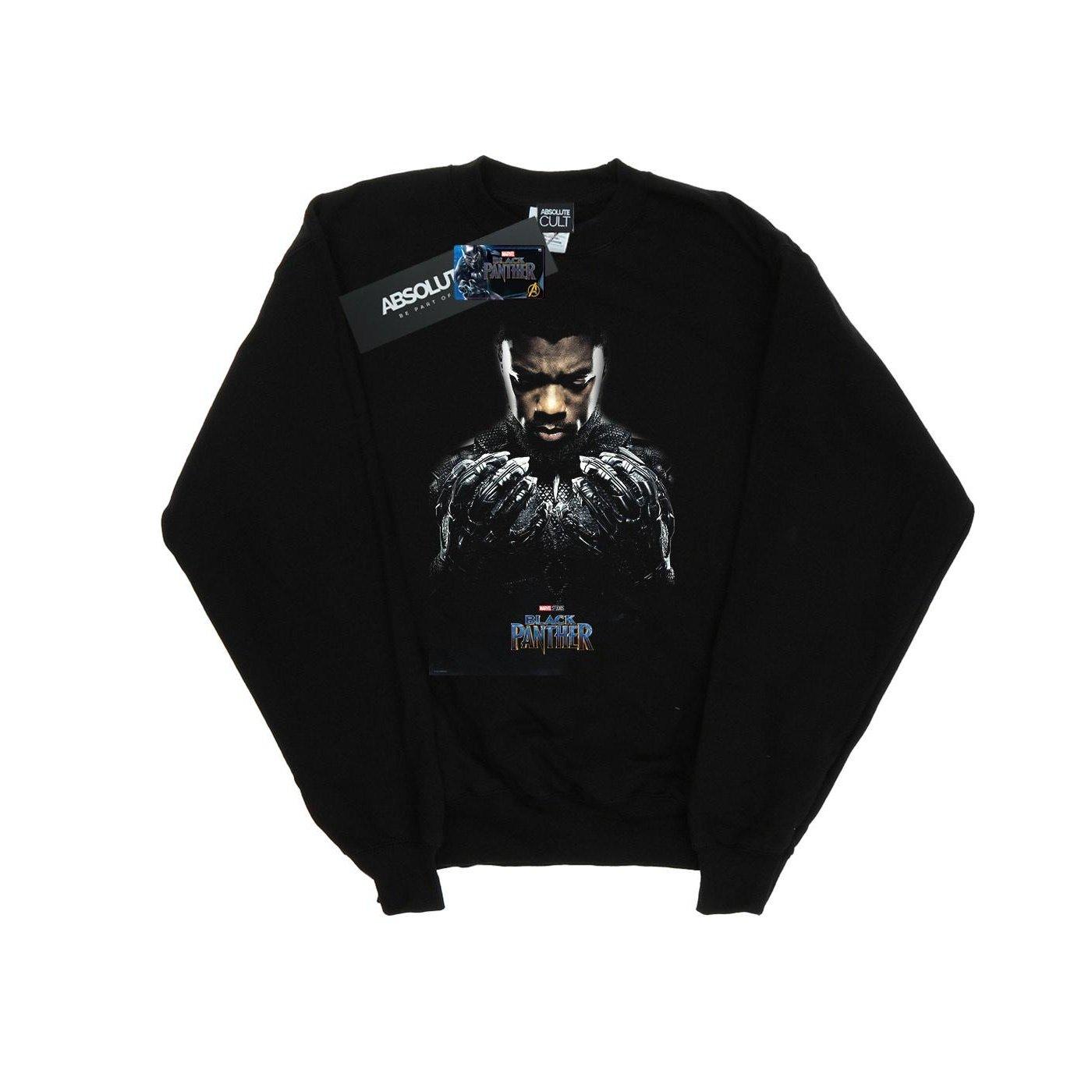 Image of Black Panther T'challa Poster Sweatshirt Damen Schwarz M