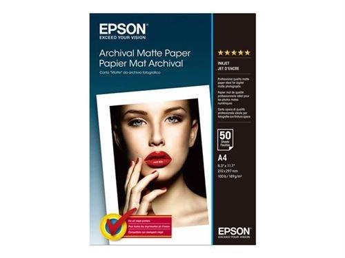 EPSON EPSON Archival Matt Paper A4 S041342 InkJet 189g 50 Blatt  