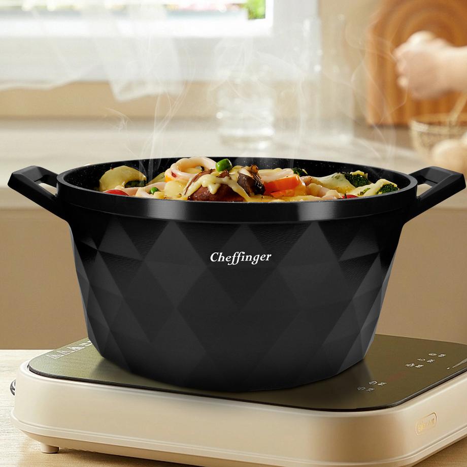 Cheffinger 3 pentole 20/24/28 cm modello diamante  