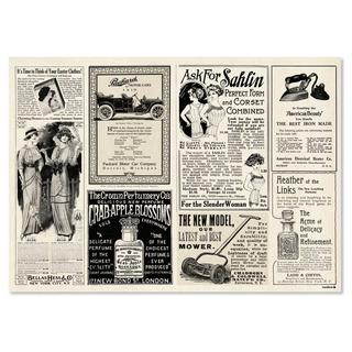 trendform Sets de table en papier NEWSPAPER 4 x 12 feuilles  