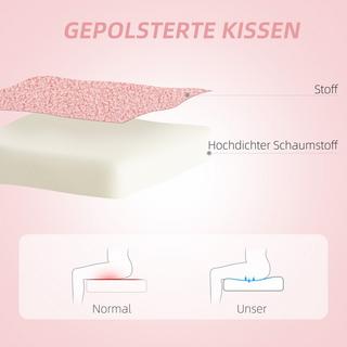 Northio Chaise de bureau, chaise de bureau, chaise de bureau pivotante avec dossier en forme de cœur, sans accoudoirs, chaise de coiffeuse en polaire Teddy réglable en hauteur pour bureau, rose  