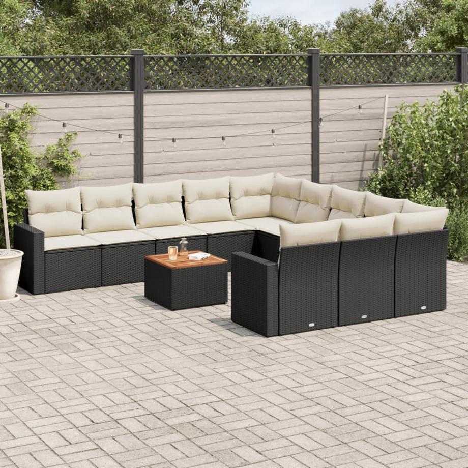 VidaXL set divano da giardino Polirattan  