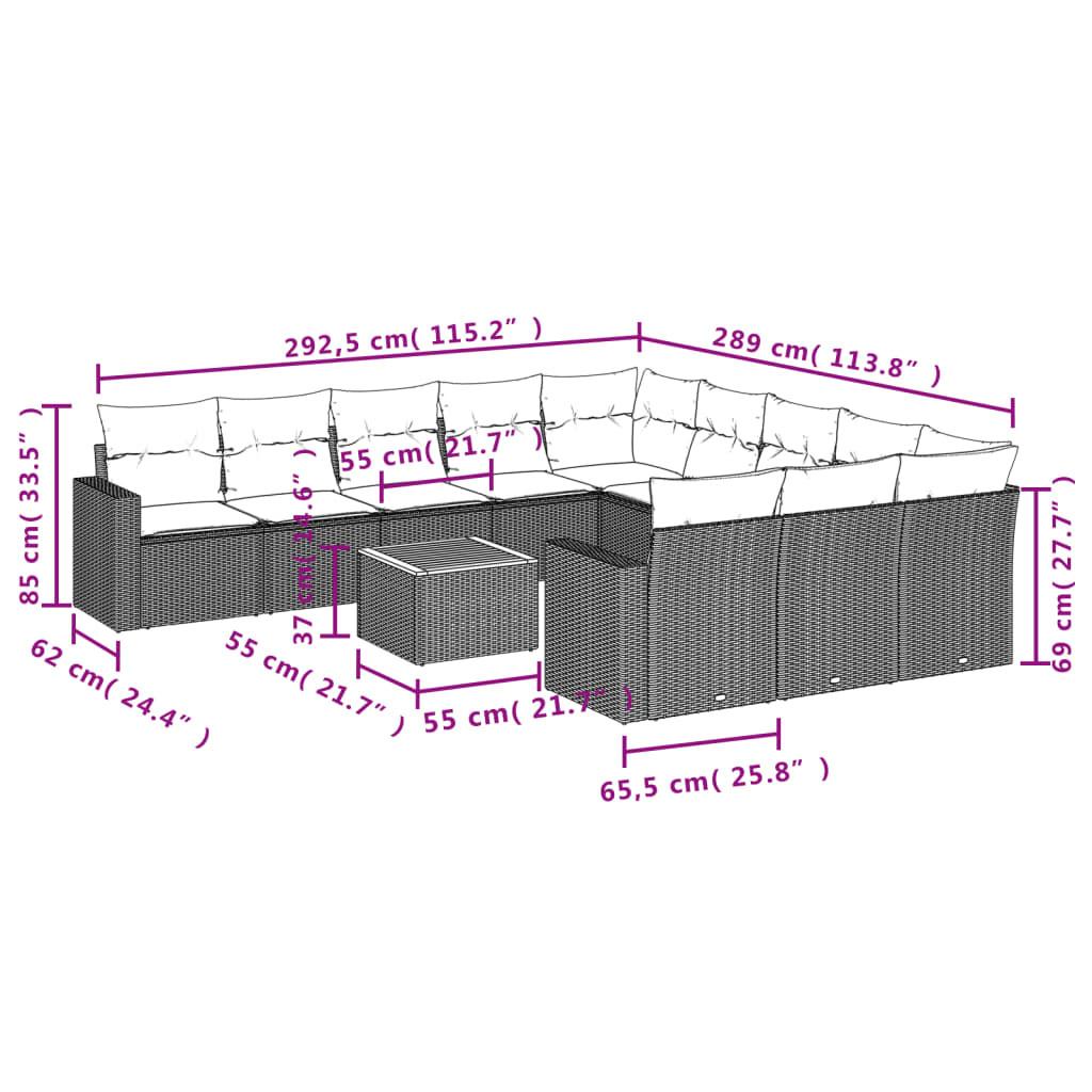 VidaXL Garten sofagarnitur poly-rattan  