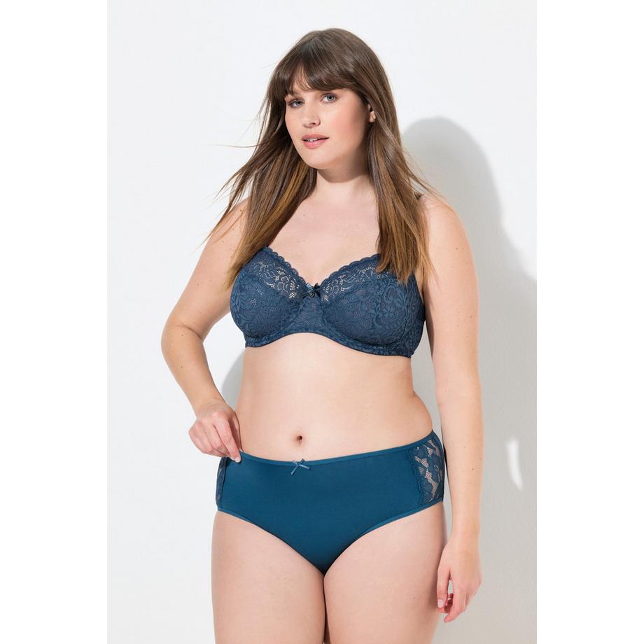 Ulla Popken Culottes Midi Lot de 3 avec Dentelle Latérale  