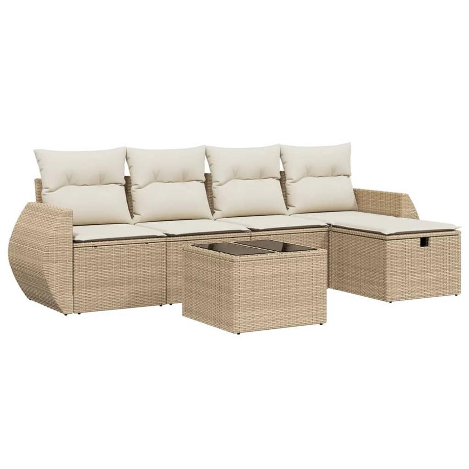 set divano da giardino Polirattan