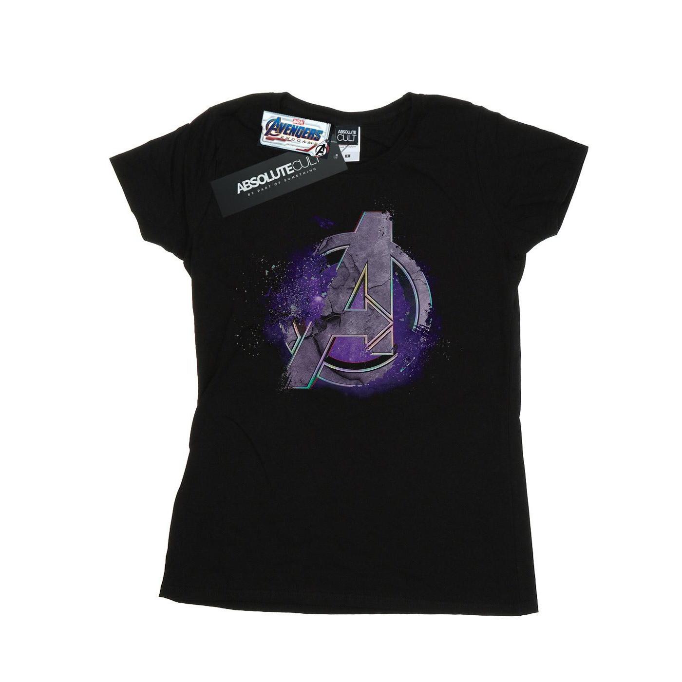 Image of Avengers Endgame Space Logo Tshirt Damen Schwarz S