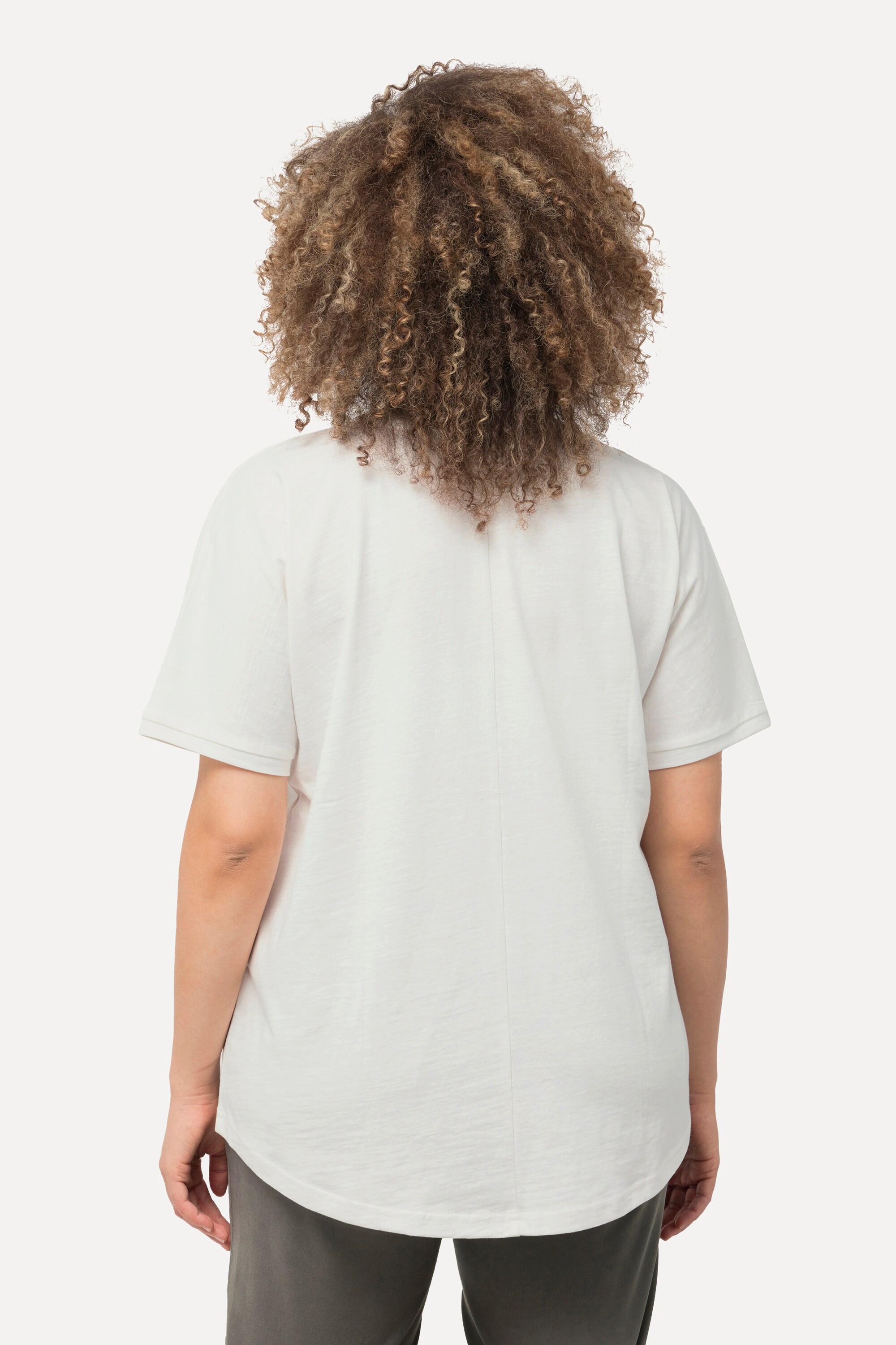 Ulla Popken  T-Shirt, Streifen, Oversized, Rundhals, Halbarm 