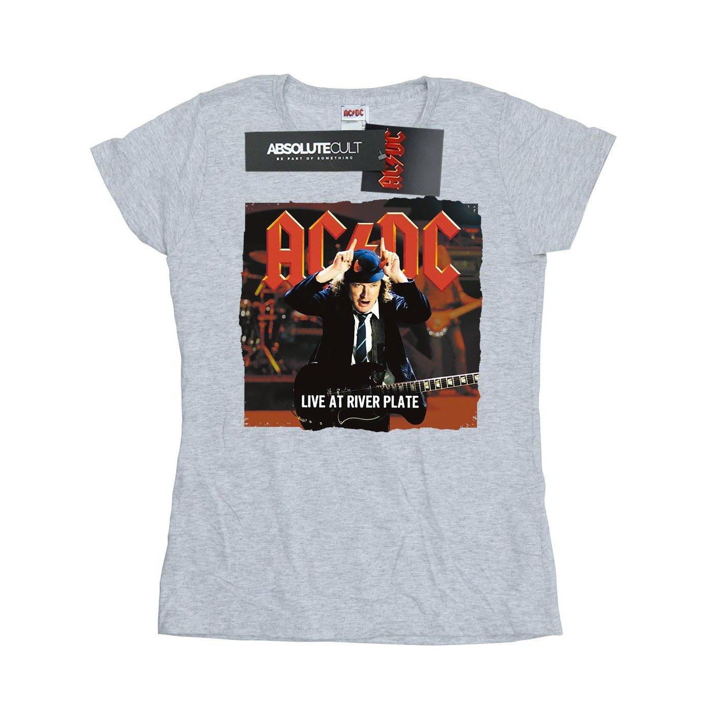 Image of Acdc Live At River Plate Columbia Records Tshirt Damen Grau XXL