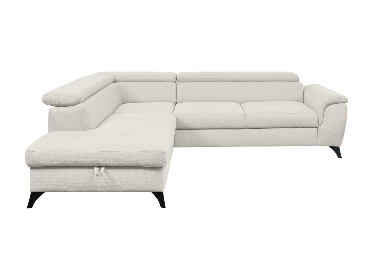 Vente-unique Ecksofa mit Schlaffunktion - Ecke links - Stoff - Beige - BORTIGALI  