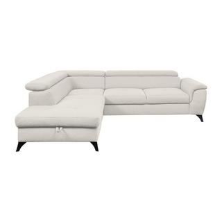 Vente-unique Ecksofa mit Schlaffunktion - Ecke links - Stoff - Beige - BORTIGALI  