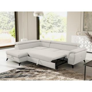 Vente-unique Ecksofa mit Schlaffunktion - Ecke links - Stoff - Beige - BORTIGALI  