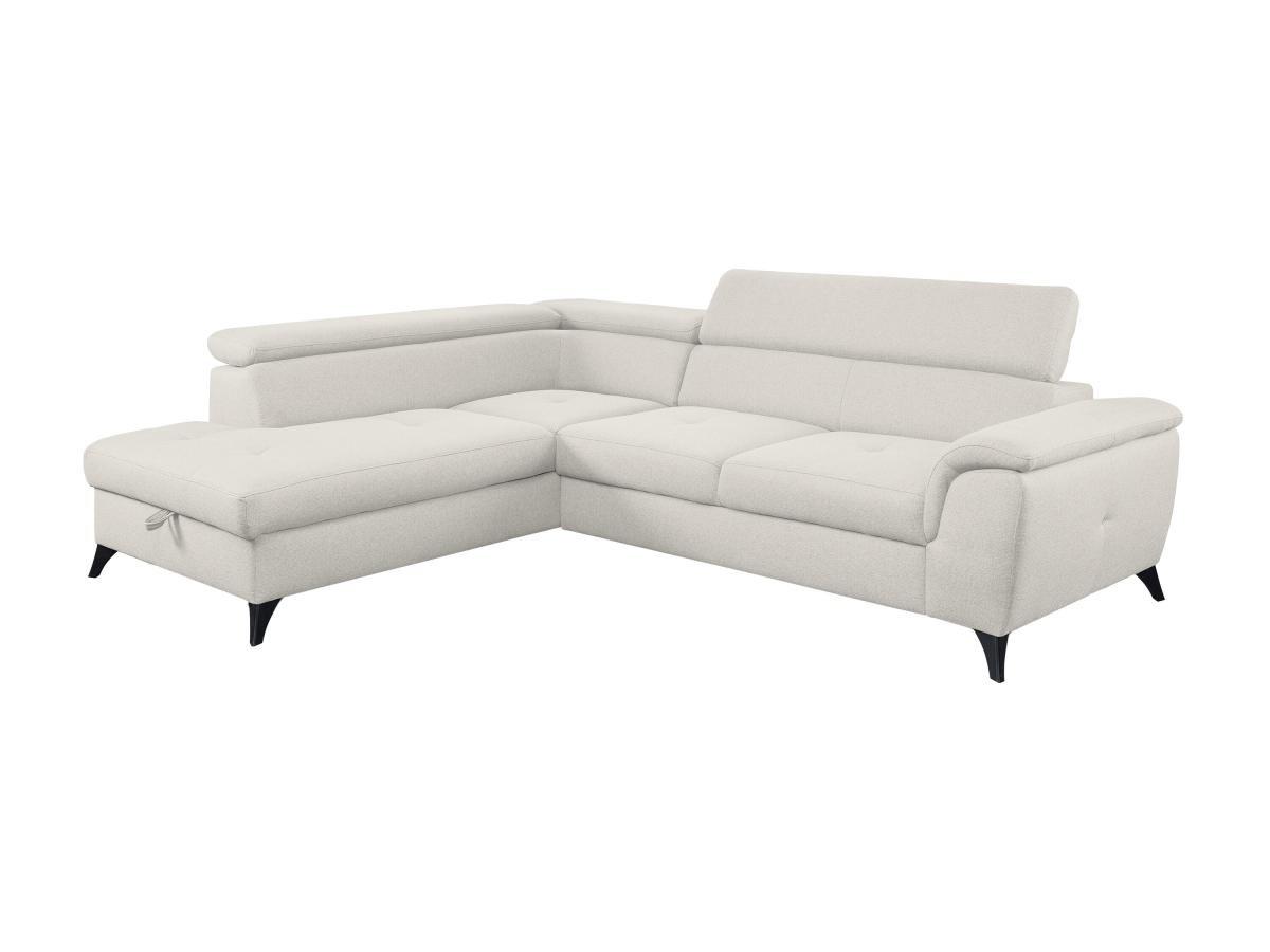 Vente-unique Ecksofa mit Schlaffunktion - Ecke links - Stoff - Beige - BORTIGALI  