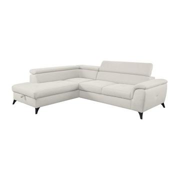 Ecksofa mit Schlaffunktion - Ecke links - Stoff - Beige - BORTIGALI