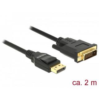 DeLock  DeLOCK 85313 Videokabel-Adapter 2 m DisplayPort DVI-D Schwarz 