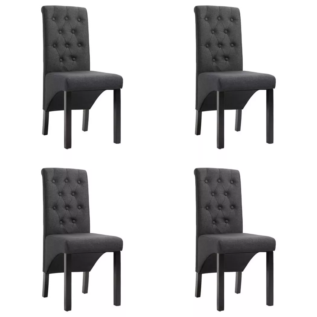 VidaXL - Chaise à manger tissu, One Size, Gris