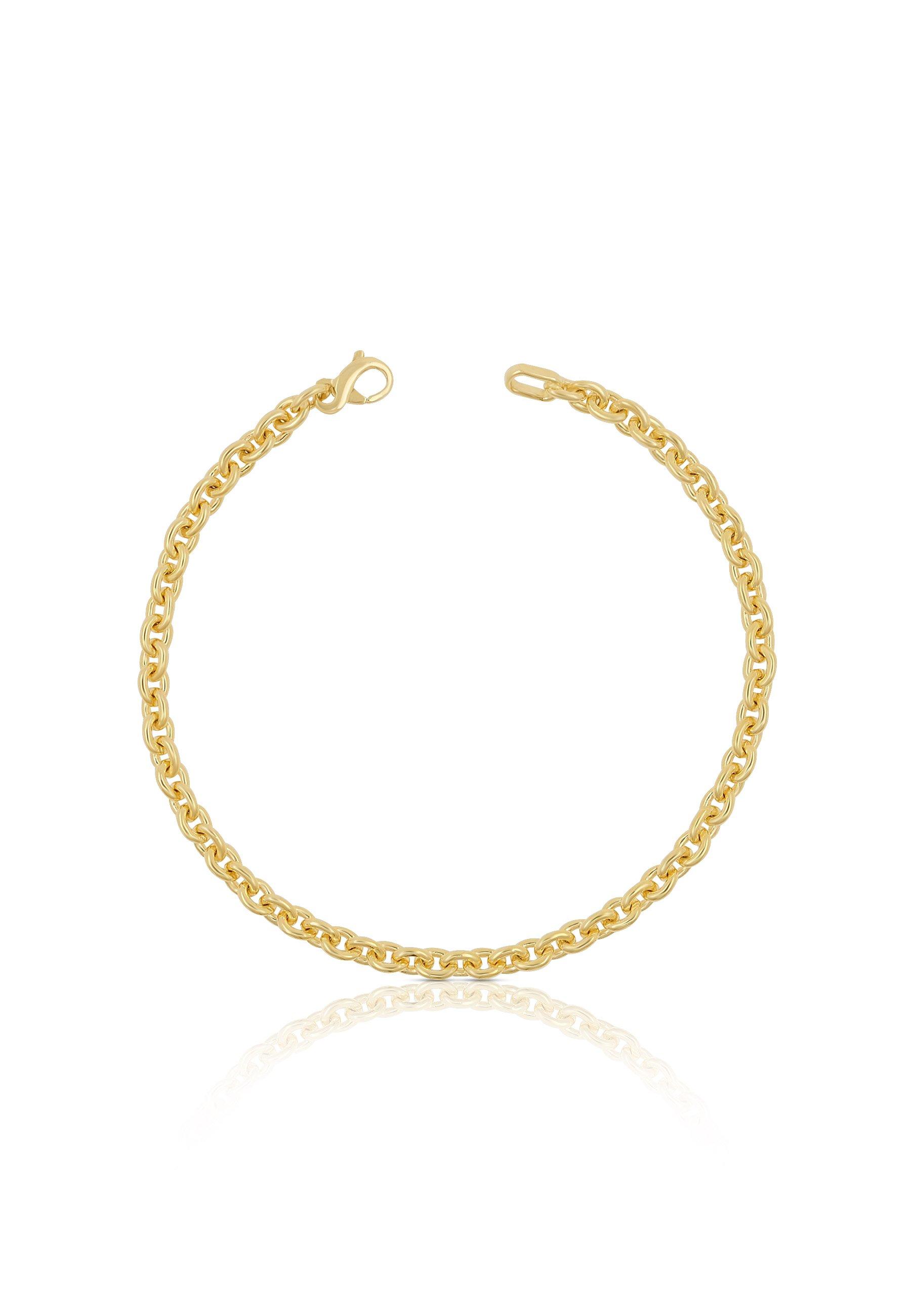 MUAU Schmuck  Bracelet Rundanker Gelbgold 375, 22cm, 4mm 