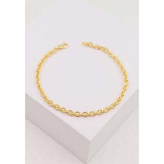 MUAU Schmuck  Bracelet Rundanker Gelbgold 375, 22cm, 4mm 