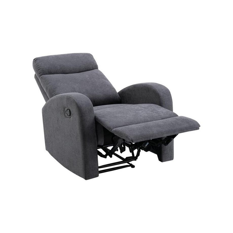 Vente-unique Fauteuil relax en tissu gris EVELYN  