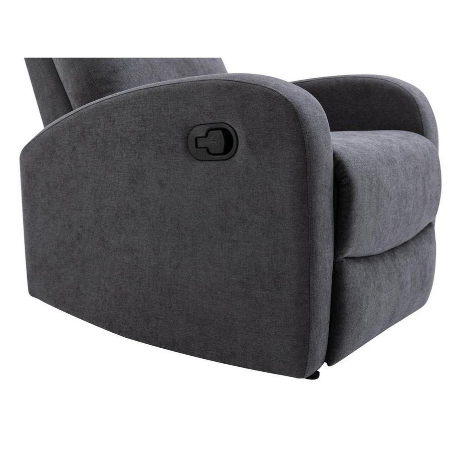 Vente-unique Fauteuil relax en tissu gris EVELYN  