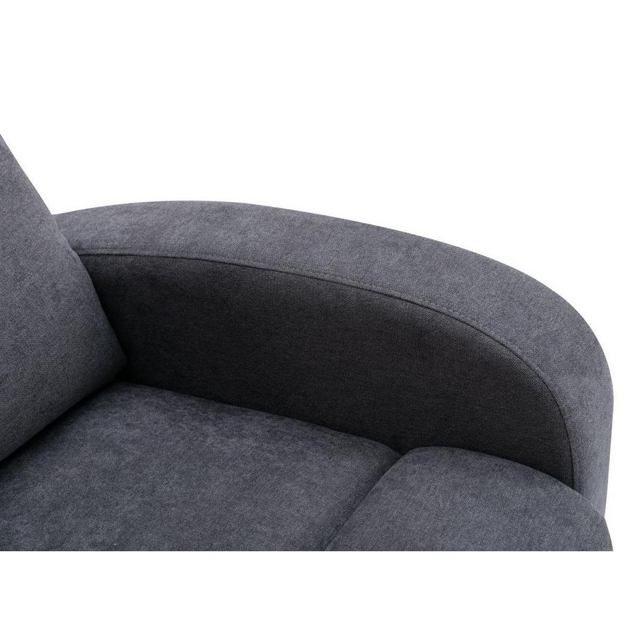 Vente-unique Fauteuil relax en tissu gris EVELYN  