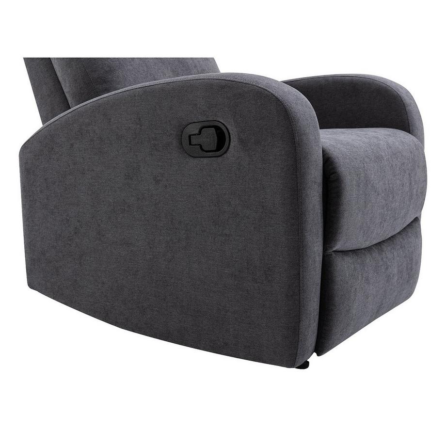 Vente-unique Fauteuil relax en tissu gris EVELYN  