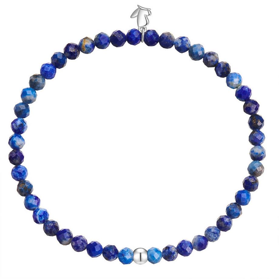 Edelsteinarmband Edelstahl Lapislazuli