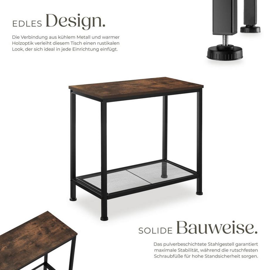 Tectake Table d'appoint FILTON style industriel  