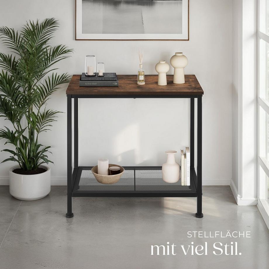 Tectake Table d'appoint FILTON style industriel  