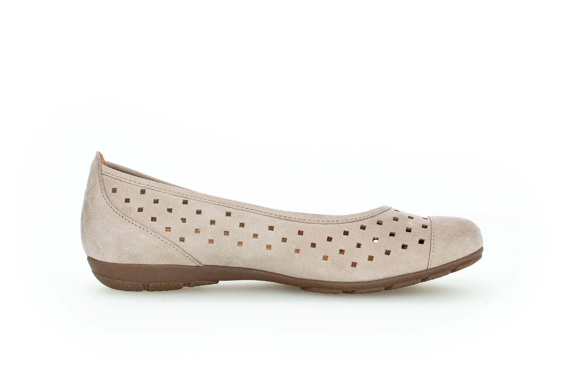 Image of - Nubuk Ballerina Damen Beige 39