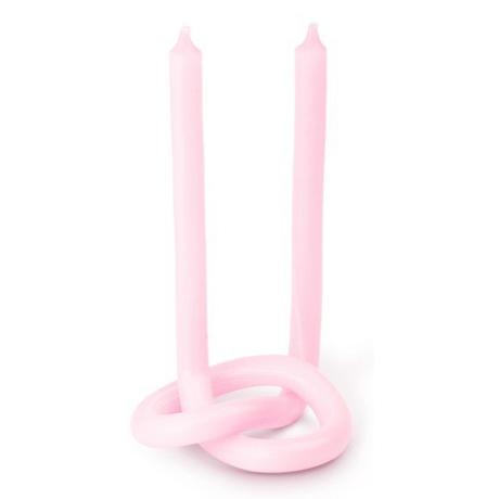 Knot Candles Knot Kerze Rosa  