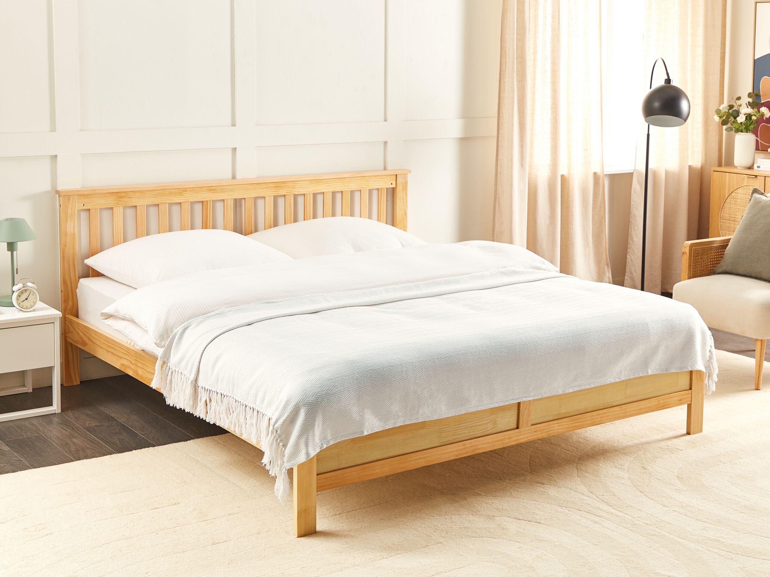 Beliani Ampara Couverture en Coton Scandinave  